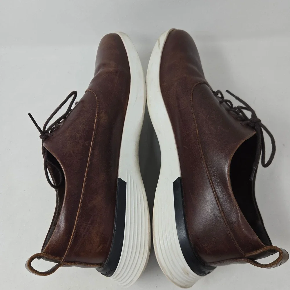 Wolf & Shepherd Crossover Oxford Brown Leather Hybrid Dress Sneakers Mens 7.5 M